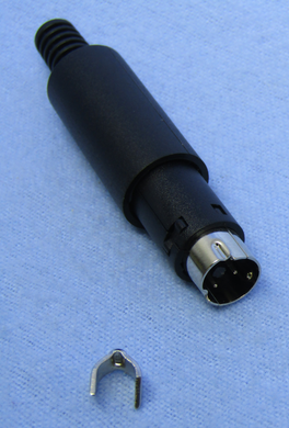 Mini Din Connector, 3 Pin Male Cord Mt. 5-PACK, EMA3-5
