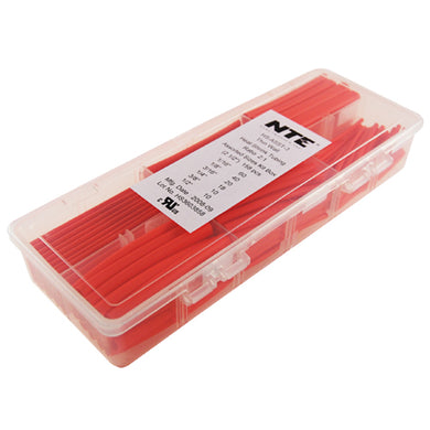 2.5 Inch Assorted Shrink Tubing 158 pcs  RED, HS-ASST-3