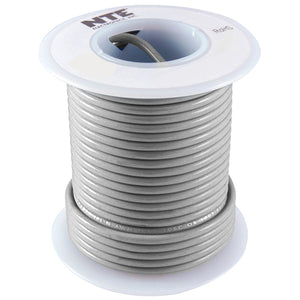 25’ Hook-Up Wire 22 Awg, Stranded,  Gray, WH22-08-25