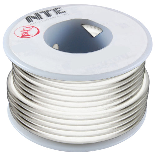 25’ Hook-Up Wire 24Awg, Stranded,   White, WH24-09-25