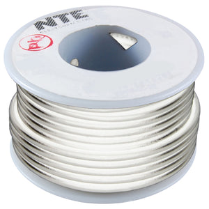25’ Hook-Up Wire, 12 Awg, Stranded, White, WH612-09-25