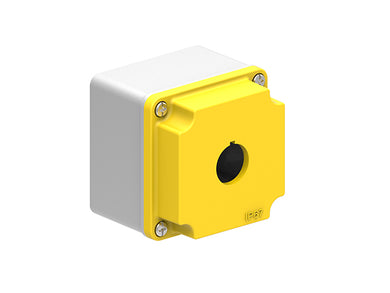 METAL CONTROL STATION BOX 1 HOLE YELLOW, LPZM1A5