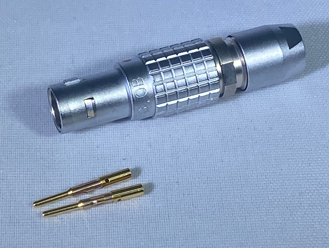 FGG.0B.302.CLCD52 LEMO 2 Pin Male Crimp Connector