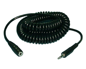 Min Stereo Ext Coiled 3.5mm Stereo Plug / Jack 25' , RC15