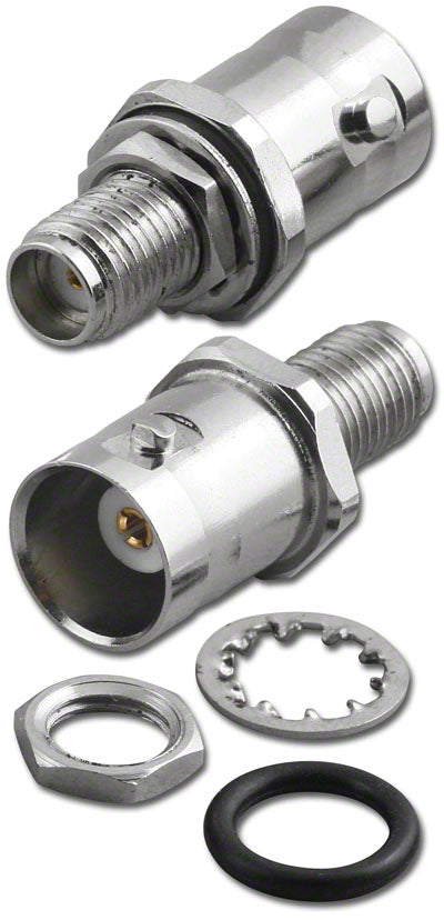 RFA-8381PM-P - BNC FEMALE TO SMA FEMALE PANEL MOUNT