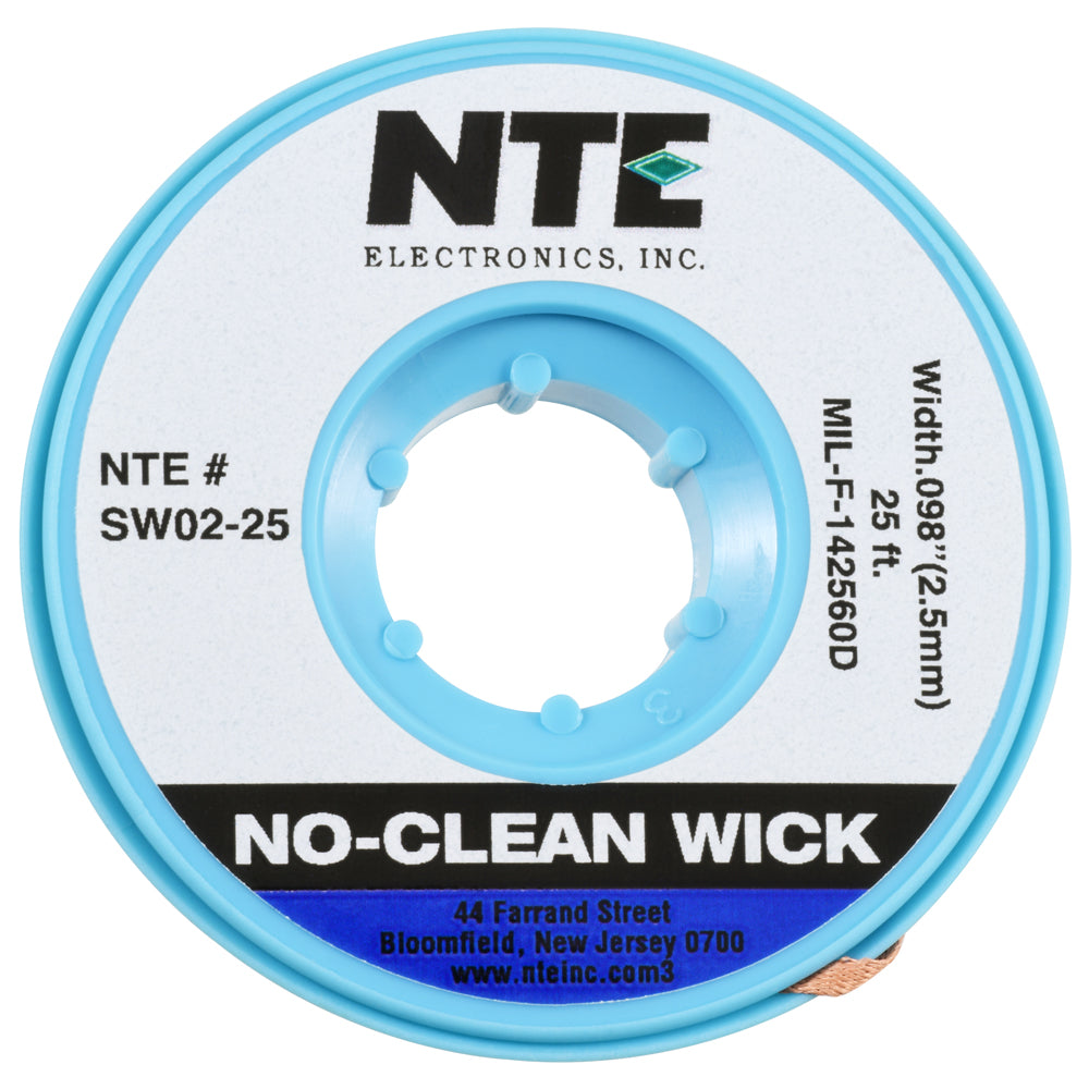 SOLDER WICK NO CLEAN #4 BLUE 25FT .098 INCH WIDTH, SW02-25