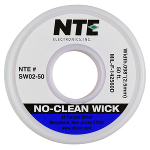 SOLDER WICK NO CLEAN #4 BLUE 50FT .098 INCH WIDTH, SW02-50