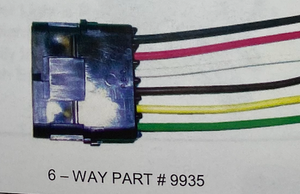 6 pos male Weather-Pak connector -10” 16 Awg - 9935P