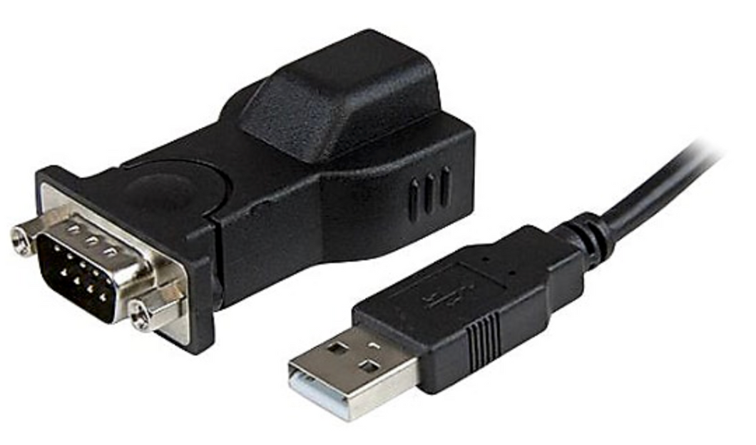 USB B Female to DB9 Male Serial Converter with 6ft USB A Male to USB B Male Cable - USB-SER-A