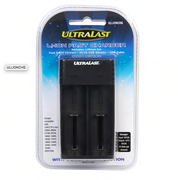 ULLIONCHG Ultra Last Lithium Ion charger for 18650 Batteries