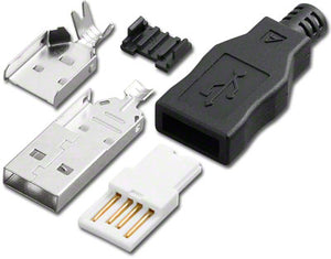 USB-AM-AS-BK - USB PLUG “A” MALE SOLDER PIN