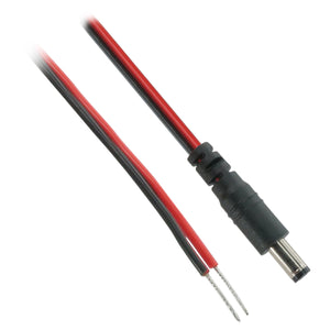 2ft 22AWG Power Male (DC Plug) to Open End Cable, ID 2.1mm OD 5.5mm - VB870-DC-N-24