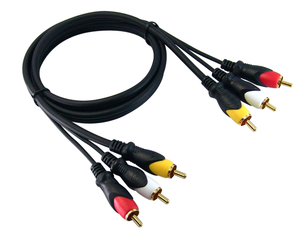 Stereo Video Dubbing Cable, (3) RCA (M) 25', VCK825T