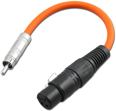 XAD-3FRCAM-6-P - XLR 3 pin female to male RCA cable 6 inch