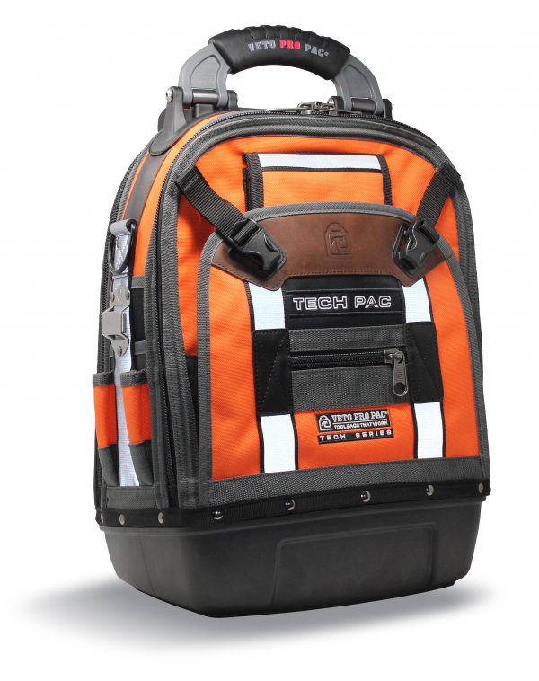 Tech Pac Hi-Viz Orange Backpack Tool Bag