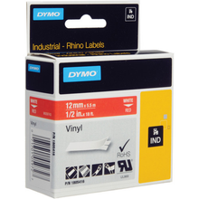 Load image into Gallery viewer, DYMO 1/2 inch White on Red Dymo Label Refill  -1805416
