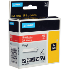 Load image into Gallery viewer, DYMO 3/4 inch White on Red Dymo Label Refill  -1805422
