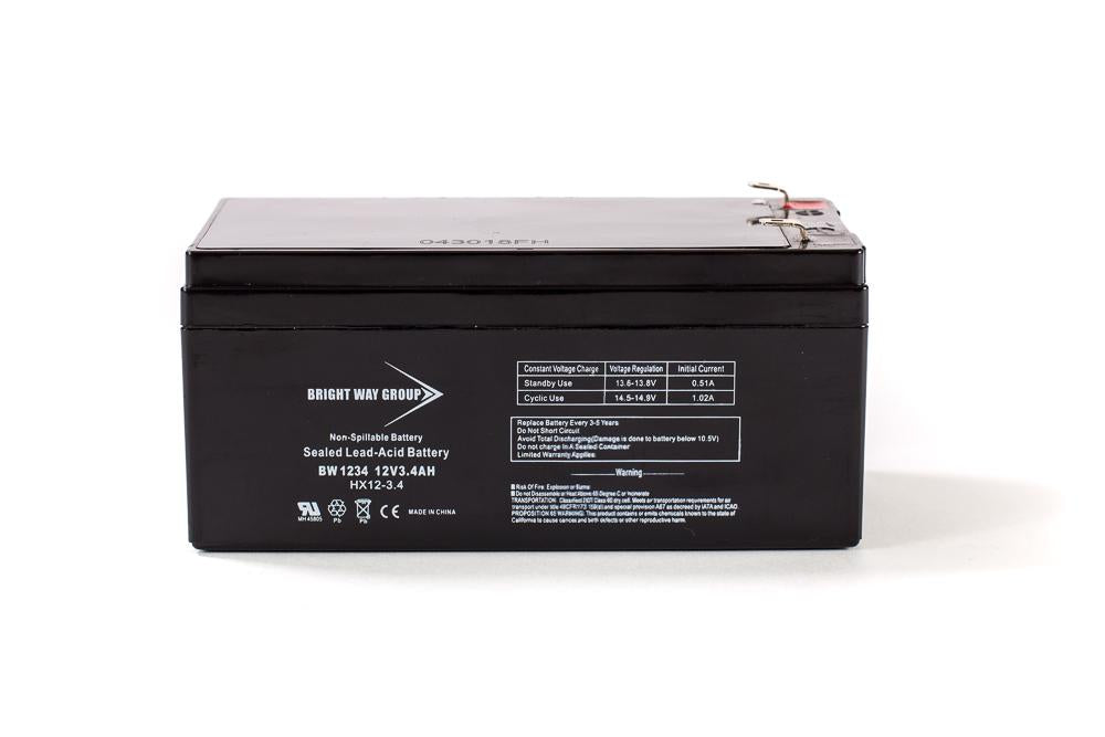 12V 3.4AH  Sealed Lead Acid Battery - BW 1234