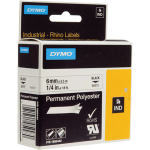DYMO 1/4 Inch White Permanent Poly Label Refill -1805442