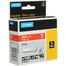 Load image into Gallery viewer, DYMO 1 inch White on Red Dymo Label Refill  -1805429
