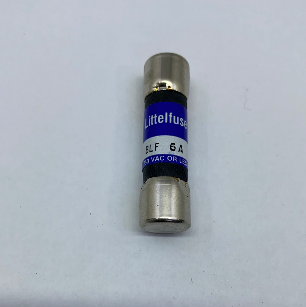 BLF6  6A 250Vac Fast Acting Fuse, 13/32” x 1 1/2”