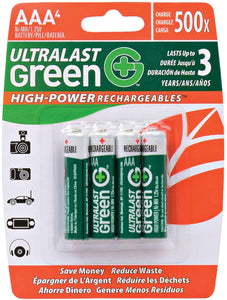 4 Pack AAA High Power NiMH 800Mah Batteries - ULGHP4AAA