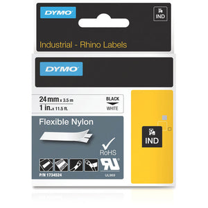 DYMO  1 inch White Flex Nylon Label Refill -1734524